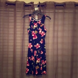 Navy fFloral Dress